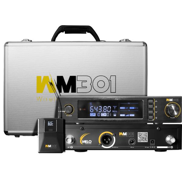 Microfonos melo wm 301 inalambricos set 3 en 1 Solapa,Instrumento y diadema