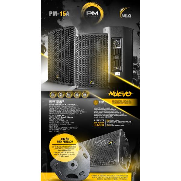 Bafle activo melo pm-15a (1pz)