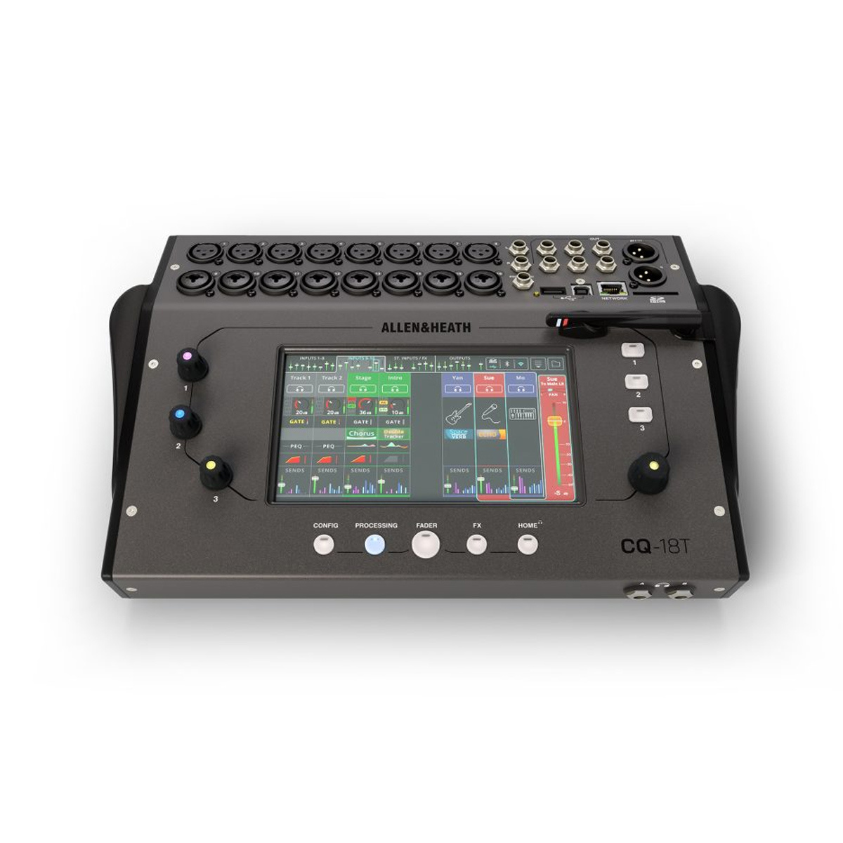 Mezclador digital de 18 entradas y 8 salidas allen & heath cq-18t